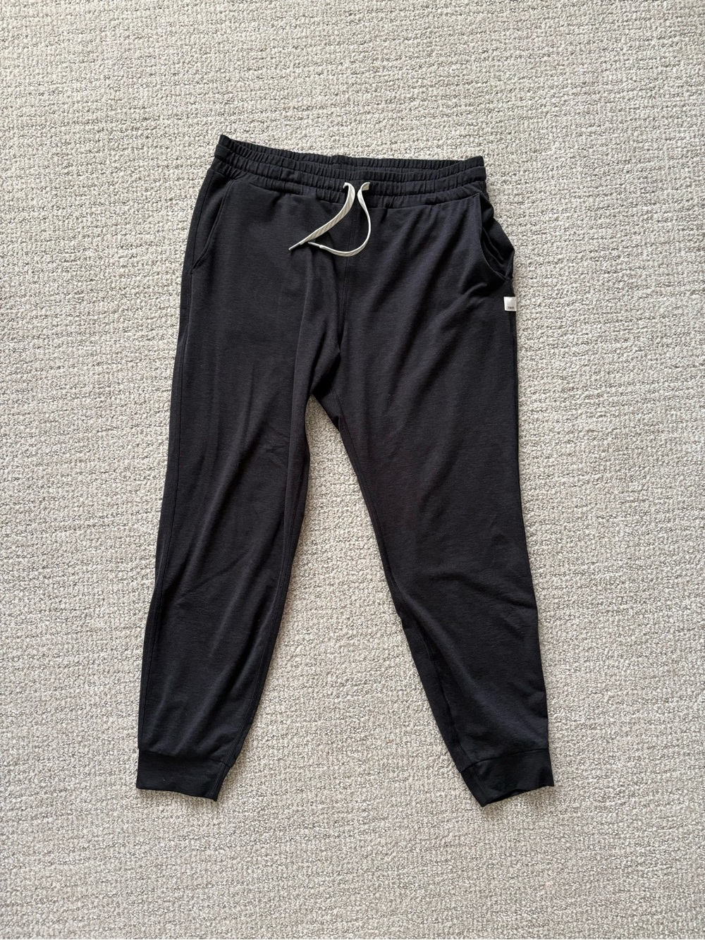 Vuori Kids Black Joggers with Contrast Drawstring